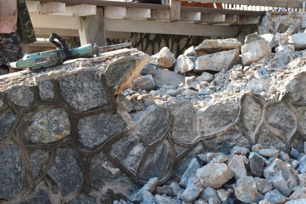 Retaining Wall Demolition in Huntington Station