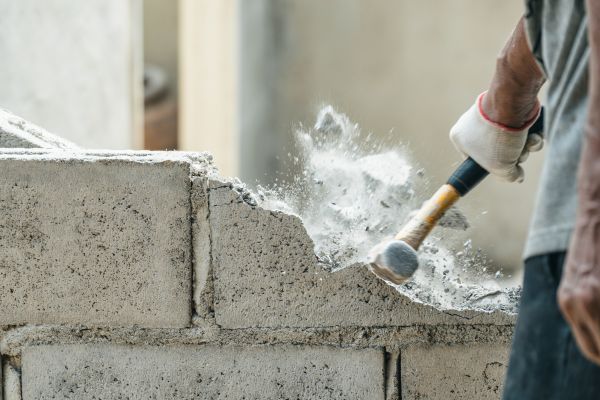 Block Wall Demolition in Huntington Station